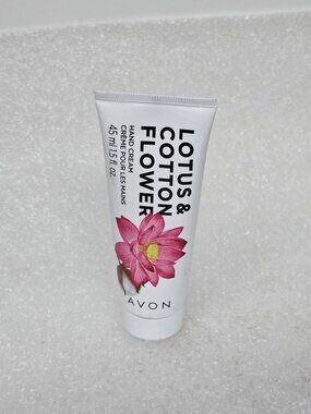 Avon Lotus & Cotton Flower Hand Cream With Shea Butter & Vitamin E 1.5 oz